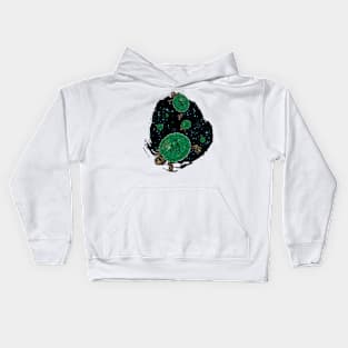 Space turtles Kids Hoodie